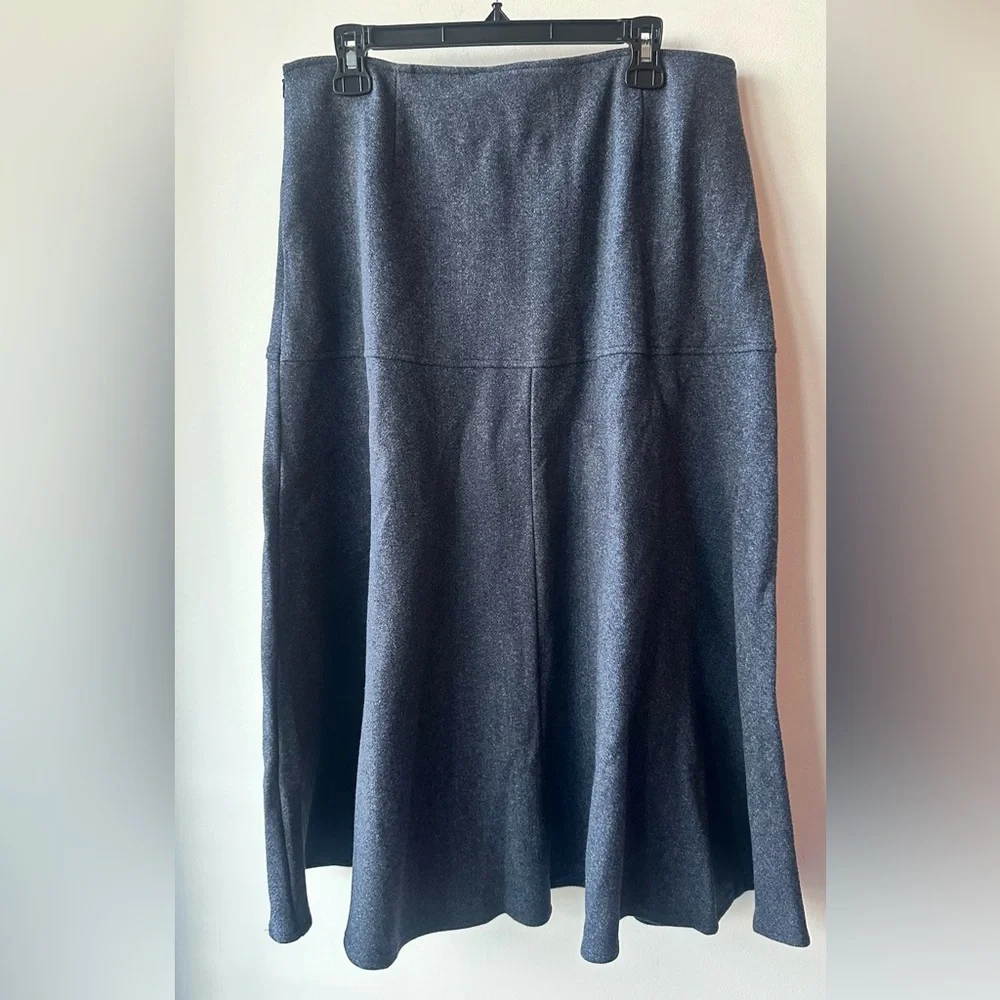 OGL Heather Gray A-Line Midi Skirt Waist 16” Length 34” Size L/P | 0572